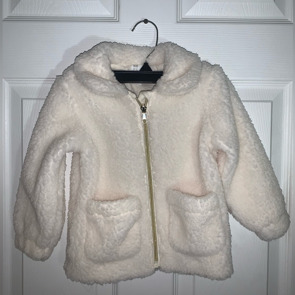 H&M baby girl faux fur coat
